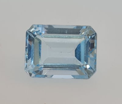 אבן בלו טופז מלוטשת, 14.3 קראט, סופר AAA, טבעית מהכספת באחריות מלאה