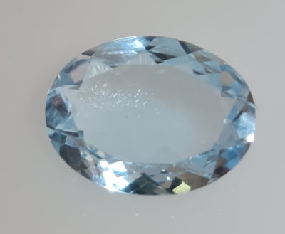 אבן בלו טופז מלוטשת, 5.8 קראט, סופר AAA, טבעית מהכספת באחריות מלאה