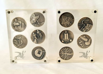 לוט 10 מדליות כסף סלוואדור דאלי עשרת הדברות