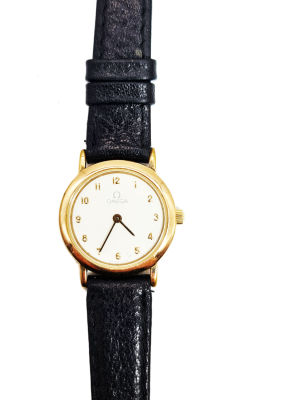 שעון OMEGA DE VILLE לאישה, מנגנון קוורץ , לא עובד. יתכן ומדובר בסוללה, מצורפת 