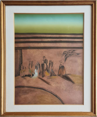 ODED FEINGERSH - Technique: Mixed media technique on paper Size: 68x48 Date: 1980