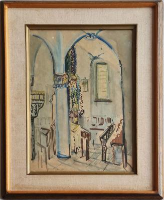 YOSEF KOSSONOGI - Technique: Watercolor on paper Size: 49X34