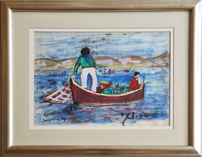 HAIM SAVITZKY - Technique: Watercolor on paper Size: 32x46