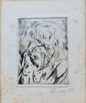 YAACOV STEIHARDT - Technique: Engraving on hand-signed paper Size: 11X9