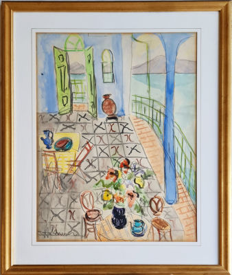 SHIMSHON HOLZMAN - Technique: Watercolor on paper Size: 70X50