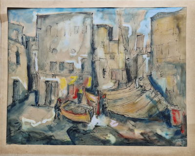 ISIDOR ASHHEIM - Technique: Watercolor on paper Size: 47x61