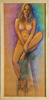 BORIS VINOKUROV - Technique: Oil on a pantry Size: 120x50 Date: 2008