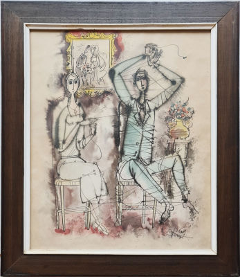 YOSSI STERN - Technique: Watercolor and ink on paper Size: 48x38