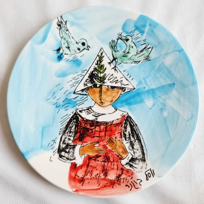 YOSL BERGNER - Technique: Ceramic plate Size: ???? 27