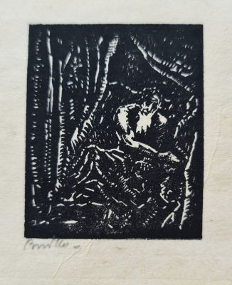 YOSEF BUDKO - Technique: Hand-signed woodcut Size: 10X8