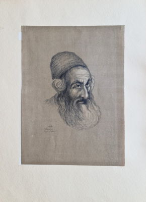 YAACOV EISENBERG - Technique: Charcoal on paper Size: 43X32