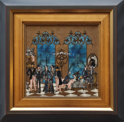 MIRIAM DAUBER - Technique: Oil on wood Size: 25x25 Date: 1994