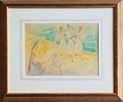 MARCEL JANCO - Technique: Watercolor on paper Size: 24X33 Date: 1941