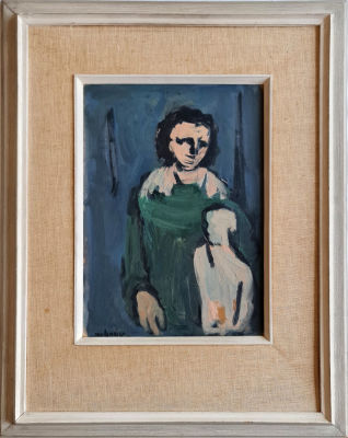 MOSHE MOKADY - Technique: Oil on board Size: 36X25
