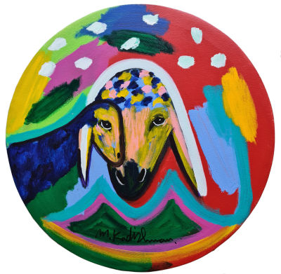 MENASHE KADISHMAN - Technique: Acrylic on canvas Size: 50x50