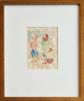 YOSL BERGNER - Technique: Watercolor on paper Size: 20x15 Date: 1951