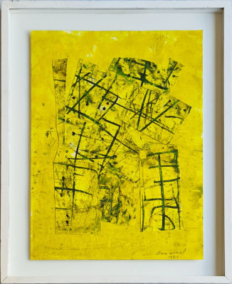 LEA NIKEL - Technique: Oil and collage on cardboard Size: 70x50 Date: 1989