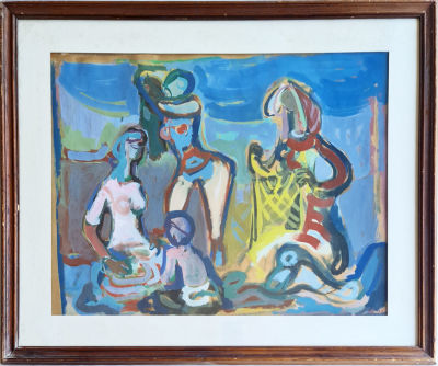 MORDECHAI ARIELI - Technique: Oil / gouache on cardboard Size: 47x60