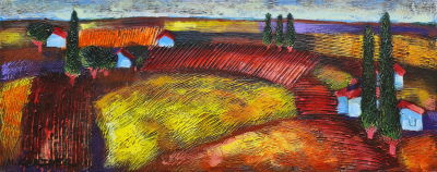 MICHAEL KREZNER - Technique: Oil on canvas Size: 40x100