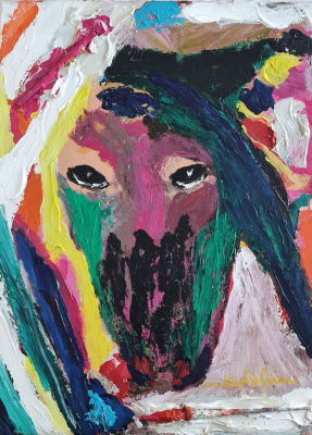 MENASHE KADISHMAN - Technique: Acrylic on canvas Size: 80x60