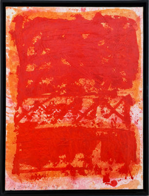 LEA NIKEL - Technique: Oil / gouache on paper attached alone Size: 56x42
