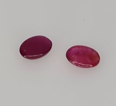 לוט 2 אבני רובי בורמה מלוטשות , 2 קראט , טבעי מכספת באחריות מלאה