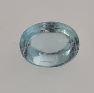 אבן אקוומרין מלוטשת ושקופה , 6.7 קראט , טבעית מכספת באחריו מלאה