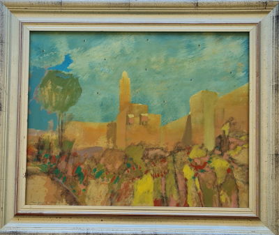 ODED FEINGERSH - Technique: Oil on canvas / possibly paper attached Size: 40x50