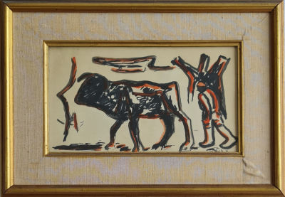 DAVID HENDLER - Technique: Gouache on paper Size: 20x35