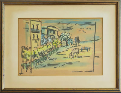 DAVID HENDLER - Technique: Watercolor on paper Size: 33x48