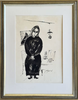 MOSHE BERNSHTEIN - Technique: Ink on paper Size: 47x32