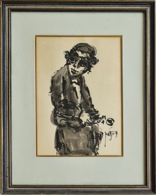 MOSHE BERNSHTEIN - Technique: Ink on paper Size: 36x26