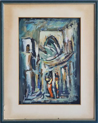 SAMUEL TEPLER - Technique: Gouache on thin cardboard Size: 50x35