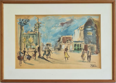 SAMUEL TEPLER - Technique: Watercolor and ink on paper Size: 33x50
