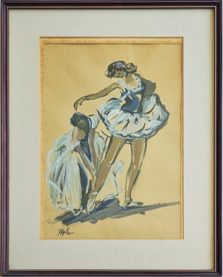 SAMUEL TEPLER - Technique: Gouache on paper Size: 42x28