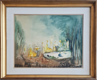 YOSEF KOSSONOGI - Technique: Watercolor on paper Size: 51x61