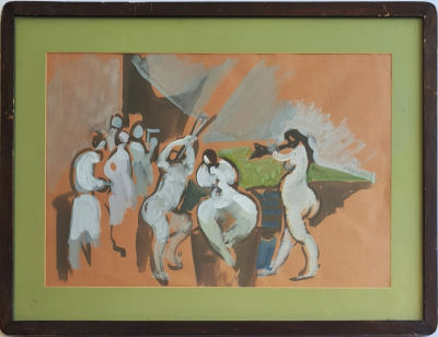 MOSHE ROSENTHALIS - Technique: Gouache on paper Size: 32x50 Date: 1971