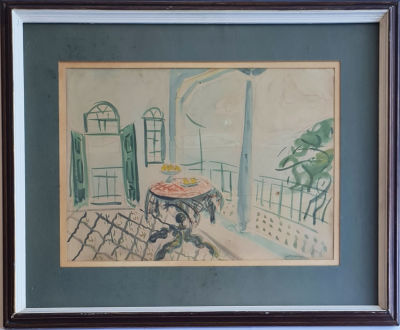 SHIMSHON HOLZMAN - Technique: Watercolor on paper Size: 37x50