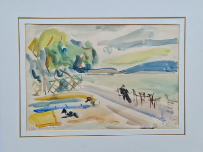 SHIMSHON HOLZMAN - Technique: Watercolor on paper Size: 35x50