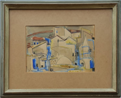 ELIAHU SIGARD - Technique: Watercolor on paper Size: 17x25