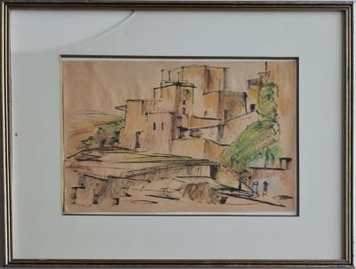 ELIAHU SIGARD - Technique: Pastel and charcoal on paper Size: 24x35