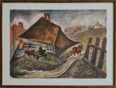ISSACHAR BER RYBACK - Technique: Hand signed A.P. lithograph Size: 49x65