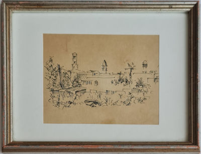 SHIMON TZABAR - Technique: Marker on paper Size: 14x15