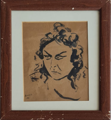 ABBA FENNICEL - Technique: ink on paper Size: 19x14 Date: 1955