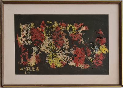 YAACOV WEXLER - Technique: Oil on paper Size: 30x46 Date: 1964