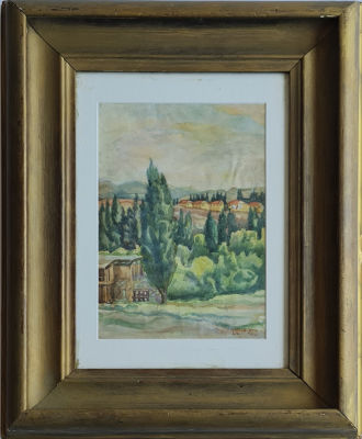 MIRON SIMA - Technique: Watercolor on paper Size: 33x22 Date: 1949