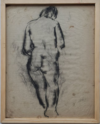 YEHEZKEL STREICHMAN - Technique: Charcoal on paper Size: 50x37 Date: 1938