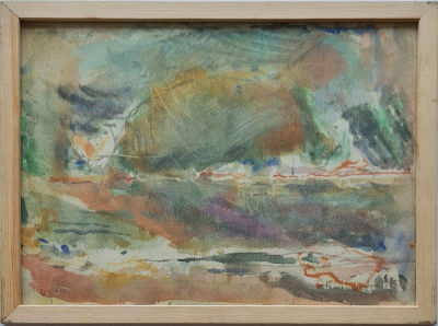 YEHEZKEL STREICHMAN - Technique: Watercolor on paper Size: 30x40 Date: 1981