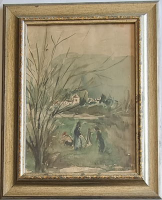 YOSEF KOSSONOGI - Technique: Watercolor on paper Size: 40x28