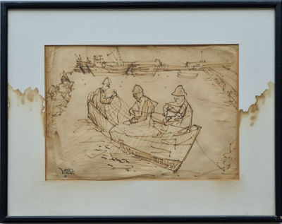 JACOB EISENSCHER - Technique: Panda on paper Size: 24x34